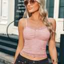 Avidlove Lace Camisole Tops Women Crop Top Ruched Tank Going Out Sexy Spaghetti Strap Cami Bralette