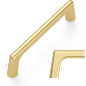 Amerdeco 10 Pack Brushed Gold Cabinet Pulls 3 Inch(76MM) Hole Centers Kitchen Cabinet Handles Hardware Kitchen Handles for Cabinets Cupboard Handles Drawer Pulls ZH0041