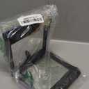 Double D Row Handle Cable Attachment for Weight Workout, Steel with Non-Slip Rubber Grip (Black)