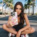 ChiCsFleur for Samsung Galaxy S23 Plus Case, TPU Phone case with Camera Protection for Women Girls Teens - Pink Preppy Sea Manta Y2K Shell Starfish Elegant Artsy Coral Ocean Gift Aesthetic Unique