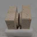 Koville Marble Square Book Ends, Heavy Duty Book Holders, Bookends for Shelves, Office Bookshelf Decor for CDs/Video Games(Travertino Romano)