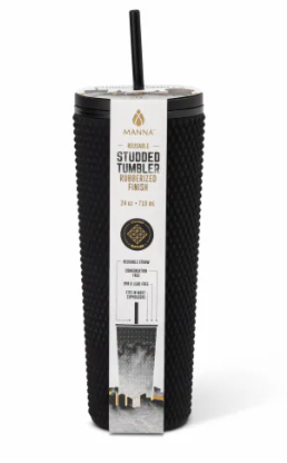 Manna Teal Rubberized Studded Tumbler 24 fl oz