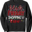 Funny Friday Shopping Crew Christmas Black Shopping Family Sweatshirt XL