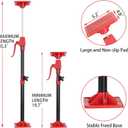 Cabinet Jack Support Pole, 19.7" to 45.3" Third Hand Tools Adjustable Support Pole, 3rd Hand Support System for Upper Cabinet Installation, Each 78 LB Capacity, 2 Pack