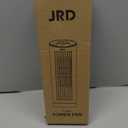 JRD 13" Tower Fan for Bedroom, 23ft/s Bladeless Desk Fan with 3 Speeds, 80 Degree Oscillating, Quiet Operation, Compact & Portable Table Fan for Bedroom Home Office Desktop (13 inch Knob, Black)