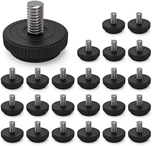 ONEHOME 24 Pack 5/16-18 Stainless Steel Adjustable Threaded Furniture Leg Leveling Feet Screw-in Glide Levelers,Stainless Screw Foot Levelers On for Table,Chair,Furniture, (M63)