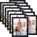 Giftgarden Black 8x10 Picture Frame Bulk, Multi 8 x 10 Photo Frames Set for Wall Hanging or Tabletop, 12 Pack