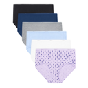 Hanes Women's Cotton Brief Underwear 6-Pack, Cool Comfort, No Ride Up 9 US