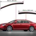 Lightronic Extra Durable Clip-on in-Channel Auto Vent Window Visors, Fits 2008-2012 Chevrolet Malibu, UV Protection Rain Guards, Original Wind Deflectors, Smoke, 4-Pcs