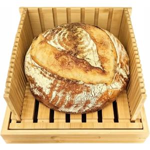 Bread Slicer for Sourdough Rounds & Homemade Bread, 10.5″ Adjustable Large Wide Capacity, Perfect for Artisan Loaves, Durable & Easy to Use – The Ideal Gift for Baking Enthusiasts