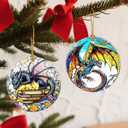 Dragon Christmas Ornament Holiday & Christmas Decorations, Gifts for Dragon Lovers, Xmas Gift Ideas