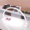 Half Moon Light for Nail Desk, Color Temperature 3000K-6500K, Lamp for Nails Table Can be Used for Manicure Sculpture Handi Crafts etc Lighting,180 Degree Glow Moon Light Nail Tech (16inch White)
