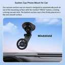 AUROX MagSafe Car Mount for iPhone 15/14/13/12 Series - Super Suction Cup, Stronger Magnets, 360 Rotation & 210 Tilt, Easy Installation, Universal Compatibility