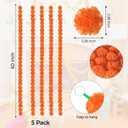 5Pcs Marigold Garland for Decoration,5 Feet Artificial Marigold Flowers Diwali Decorations for Home,Orange Artificial Marigold Heads for Diwali Party,Indian Weddings,Halloween,Wreath