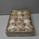 RoseCraft 12PCS Christmas Ball Ornaments, 3.14"/80MM Boho Shatterproof Linen Ornaments for Christmas Tree Hanging Decorations, for Home Rustic Party Farmhouse Xmas Decor.