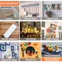 Double Sided Heavy Duty Extra Strong Adhesive Removable Tape - 1.2 & 2 Inch x 20 feet - Nano Tape for Poster Carpet Picture Hanging Strip Rug Wall Outdoor - Multipurpose Clear Mounting Tape