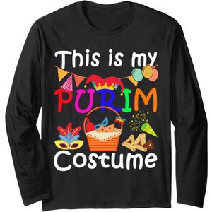 This is my Purim Costume funny Jewish Long Sleeve T-Shirt, Size: S-M