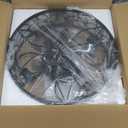 LEDIARY Caged Ceiling Fans with Lights, Black Flush Mount Ceiling Fan with Remote, Small Low Profile Bladeless Ceiling Fan Light Fixture for Bedroom, Kitchen, Dining Room. (Medium)