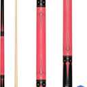 Pool Cue Stick 58 Inch 2-Piece Billiard Cues with Geometric Sword Inlays, Unwrapped Grip, Maple Shaft, 13mm Tip - Choose from 8 Colors and 4 Weights