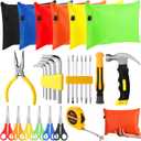 Zhengmy 12 Sets Mini Operation Tool Kit Bulk for Christmas Gift Small Emergency Compact Tool Set with Storage Bag for Home Maintenance Beginner DIY Projects Office Christmas Charity Donation