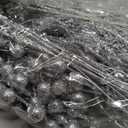 Craftsatin 75 Pcs Christmas Glitter Branches 3 Styles Artificial Christmas Picks Berries Stems Pine Needles Floral Twig Spray for Xmas Tree Ornaments DIY Wreath Garland(Silver)