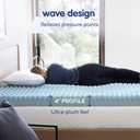 Vibe 4-Inch Convoluted Gel Memory Foam Mattress Topper - California King - Cooling Pressure Relief - Certi-PUR Certified