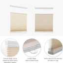 MYshade Top Down Bottom Up Shades Light Filtering Shade Cordless Blinds for Indoor Windows Honeycomb Cellular Sheer Window Blinds & Shades Easy to Install 33" W X 72" H (Beige)