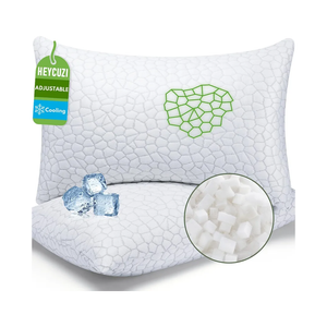 Cooling Shredded Memory Foam Pillow for Sleeping - King Size 1 Pack, Adjustable Bed Pillows Set of 1 for Side, Back, and Stomach Sleepers, Washable Breathable Cold Cover - CertiPUR-US