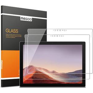 Megoo [2 pack Screen Protector for Surface Pro 7 Plus/Surface Pro 7, Ultra Clear/High Response/Tempered Glass, Compatible for Microsoft Surface Pro 7 12.3 Inch (2019 Release)