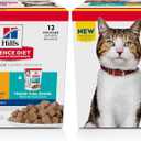 Hill's Science Diet Adult 7+, Senior Adult 7+ Premium Nutrition, Wet Cat Food, Variety Pack: Chicken; Tuna Stew, 2.8 oz Pouch Variety Pack, Case of 12 (Pack of 2)