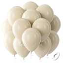 Bezente White Sand Latex Party Balloons - 100 Pack 12 inch Round Helium Sand White Cream Balloons for Birthday Wedding Bridal Shower Gender Reveal Party Decoration