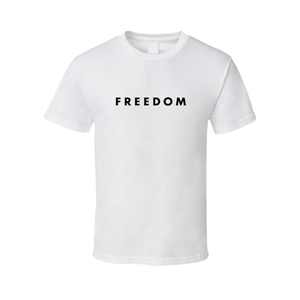 Gildan Freedom White T Shirt, White, S