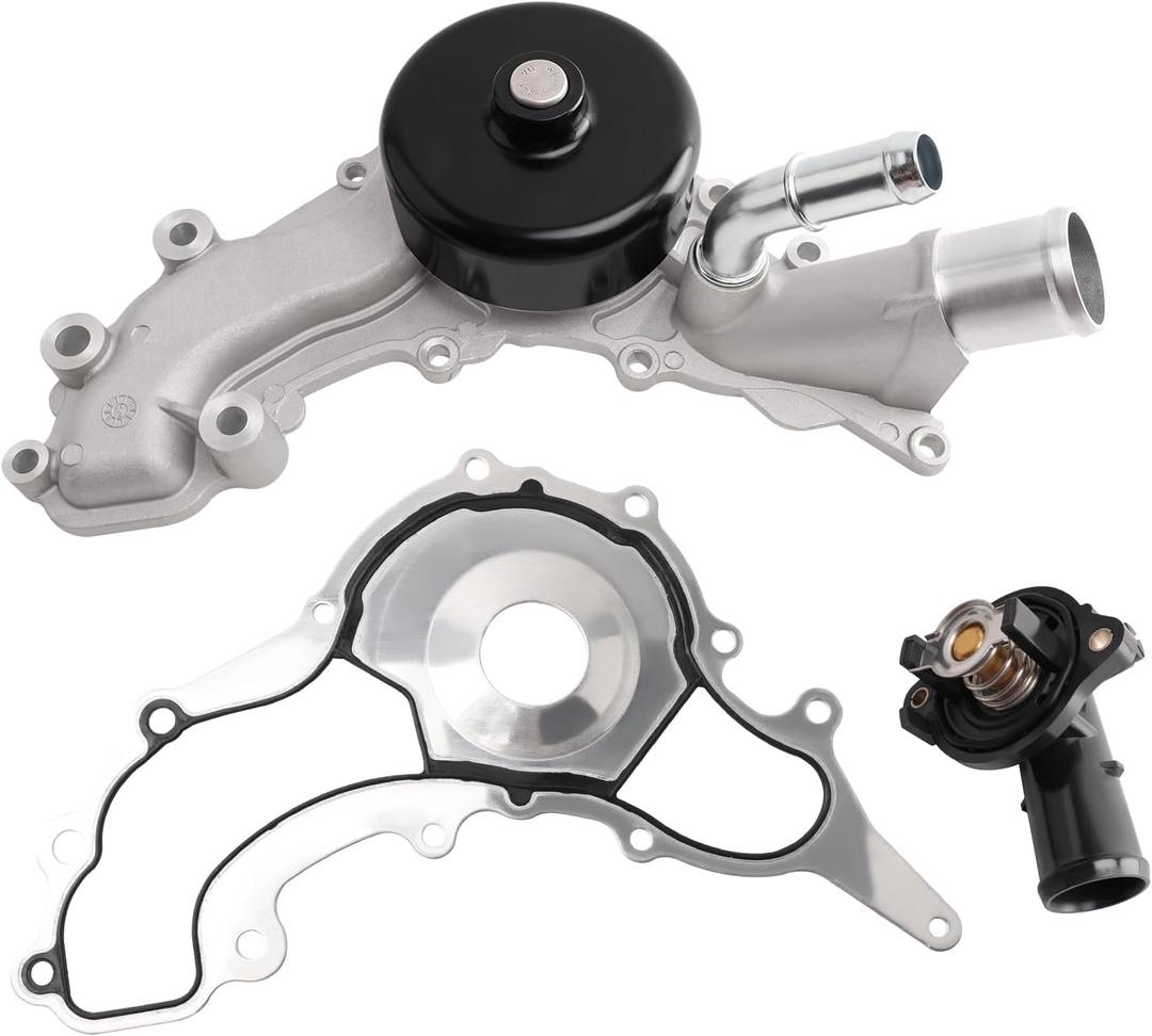Engine Water Pump Thermostat Kit Compatible with 300 Town & Country Avenger Challenger Durango Grand Caravan Journey & Grand Cherokee Promaster 1500 2500 3500 3.6L V6 Engine, Replace # AW6169