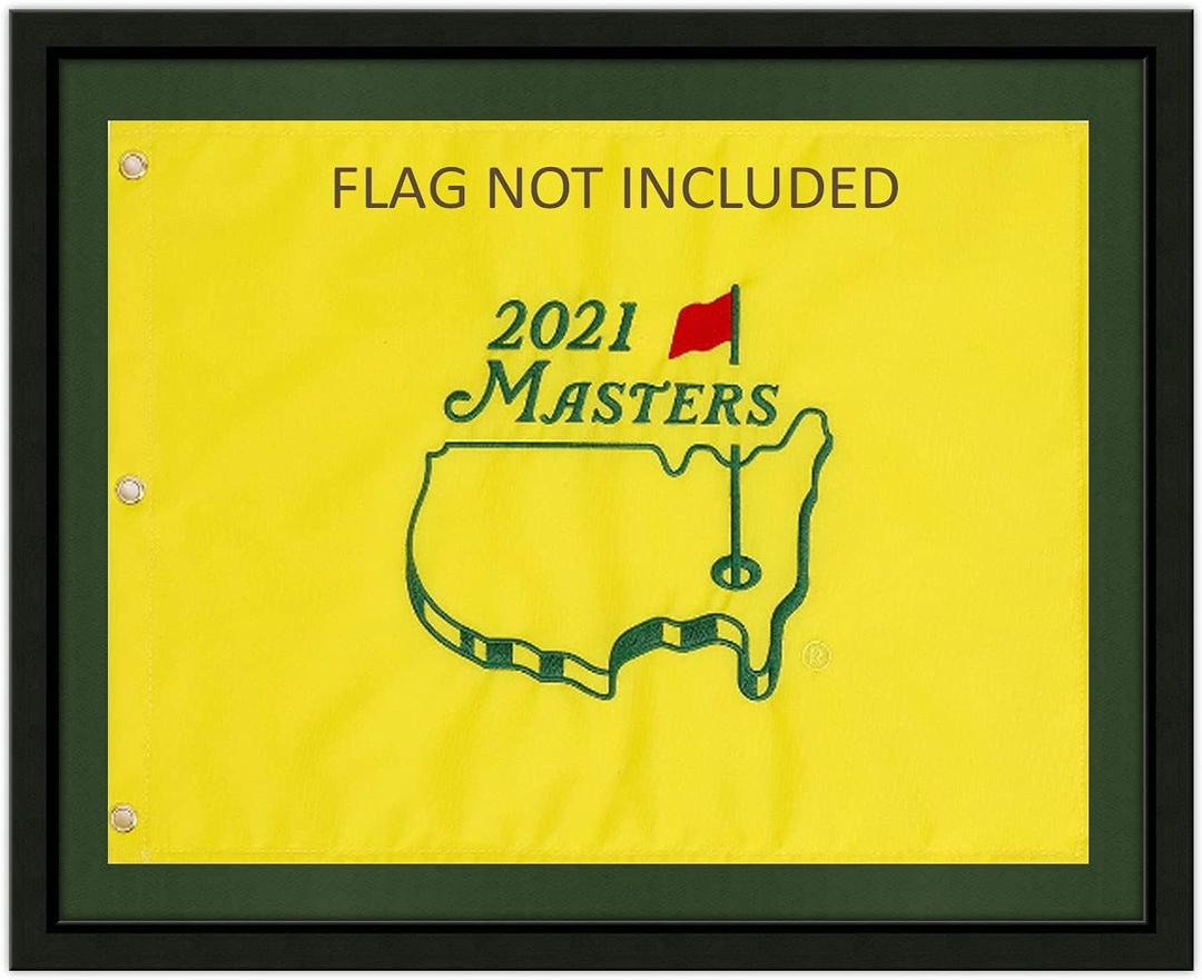 16x20 Black, Moulding blk-001, Reversible Green-Black Mat (Holds 13x17 Masters Golf Flags; Flag Not Incl)