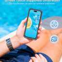 Universal Waterproof Phone Case for iPhone 6.1, Self-Check Function Underwater Pouch Dry Bag Shower Snorkeling for iPhone 15/14/13/12,15/14/13/12 Black