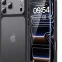 TAURI for iPhone 17 Pro Max Case, Full Camera Protection with Screen Protector, Translucent Matte Military-Grade Protection Shockproof Slim Phone Case for iPhone 17 ProMax, Matte Black