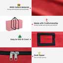 7.5Ft Christmas Tree Storage Bag - Heavy Duty 600D Oxford, Extra Large Capacity with Reinforced Handles & Dual Zipper for Artificial Christmas Trees, Holiday Decorations & Ornaments (Red, 48x15x22in) (48x15x20in)