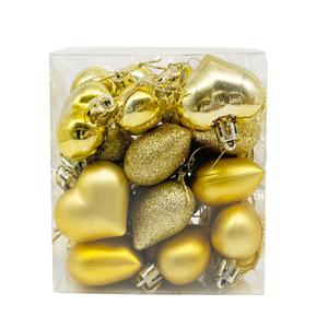 24Pcs Valentine Ball Hanging Decorations, 1.8" Heart Ornaments Set for Romantic Valentine's Day Gifts, Holiday and Party Decor