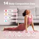 Ovutek Smart Scale for Body Weight, Digital Bathroom Scale BMI Weighing Body Fat Scale, Accurate Body Composition Scale Monitor for People's Health with Smartphone App, Compact Size, 400lb (Pink)