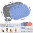 Upgrade Silicone Foot Massage Mat with Dual-Side Usage, Large Reflexology Mat for Feet Relaxation, Foldable Foot Acupressure Mat, Portable Standing Desk Mat for Pain, Fatigue Relief(Blue-L)
