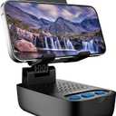Gifts for Men Women,Birthday Gifts,Cell Phone Stand with Wireless Bluetooth Speaker, Punchy Bass & HD Stereo Sound Speaker for Home & Outdoors Compatible with iPhone/ipad/SamsungBlack