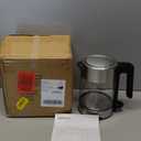 Basics Electric Kettle with Glass Carafe for Tea and Coffee, Fast Boiling, Auto ShutOff, BoilDry Protection, Temperature Control, Removable Filter, 1 Liter, 1500W, BPAFree