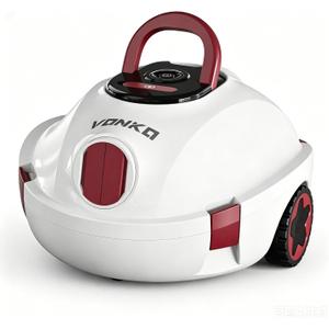 VONKO P10 Pool Vacuum for Above Ground Pool, Cordless Robotic Pool Cleaner and Above Ground Pool Vacuum, Automatic Pool Vacuum with 100-Min Runtime, Self-Parking,White