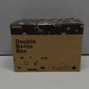 Double Premium Bento Box Adult, 67 fl oz BPA-Free - Black Stackable Lunch Box with Leak-Proof Lids & Dividers, Perfect for Meal Prep, Lunches & Portion Control (Bamboo Top)