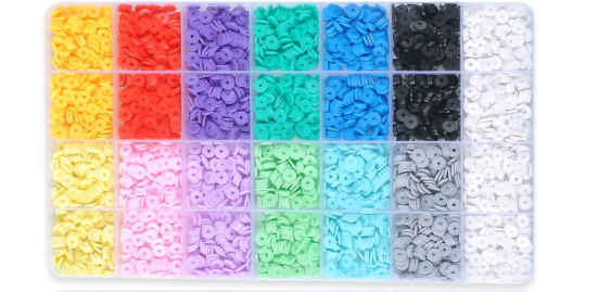 Friendship Bracelet Making Kit 96 Colors, 900pcs Letter Beads, 100pcs Number Beads, Gold Silver Spacer Beads Charms Clay Beads for Concert Friendship Bracelets Jewelry Polymer Heishi Beads