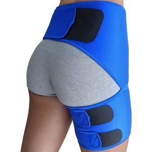 Hip Brace for Sciatica Pain Relief, Thigh Injury, Pulled Groin Muscles, Hip Fler Strain, Hamstring Pull, Sacroiliac SI Joint, Sciatic Nerve, Labral Tear - Compression Support Wrap Stabilizer for Men, Women (Blue)