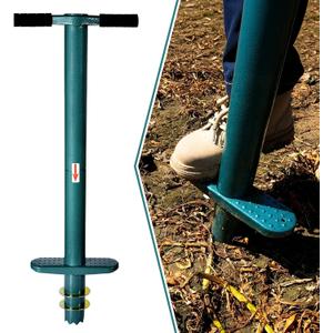 Sod Plugger Bulb Planter Planting Tool, Easy to Assemble Garden Trasnplanter with Serrated Base for Planting Grass Plug for Digging Holes Tulips, Daffodils, Iris