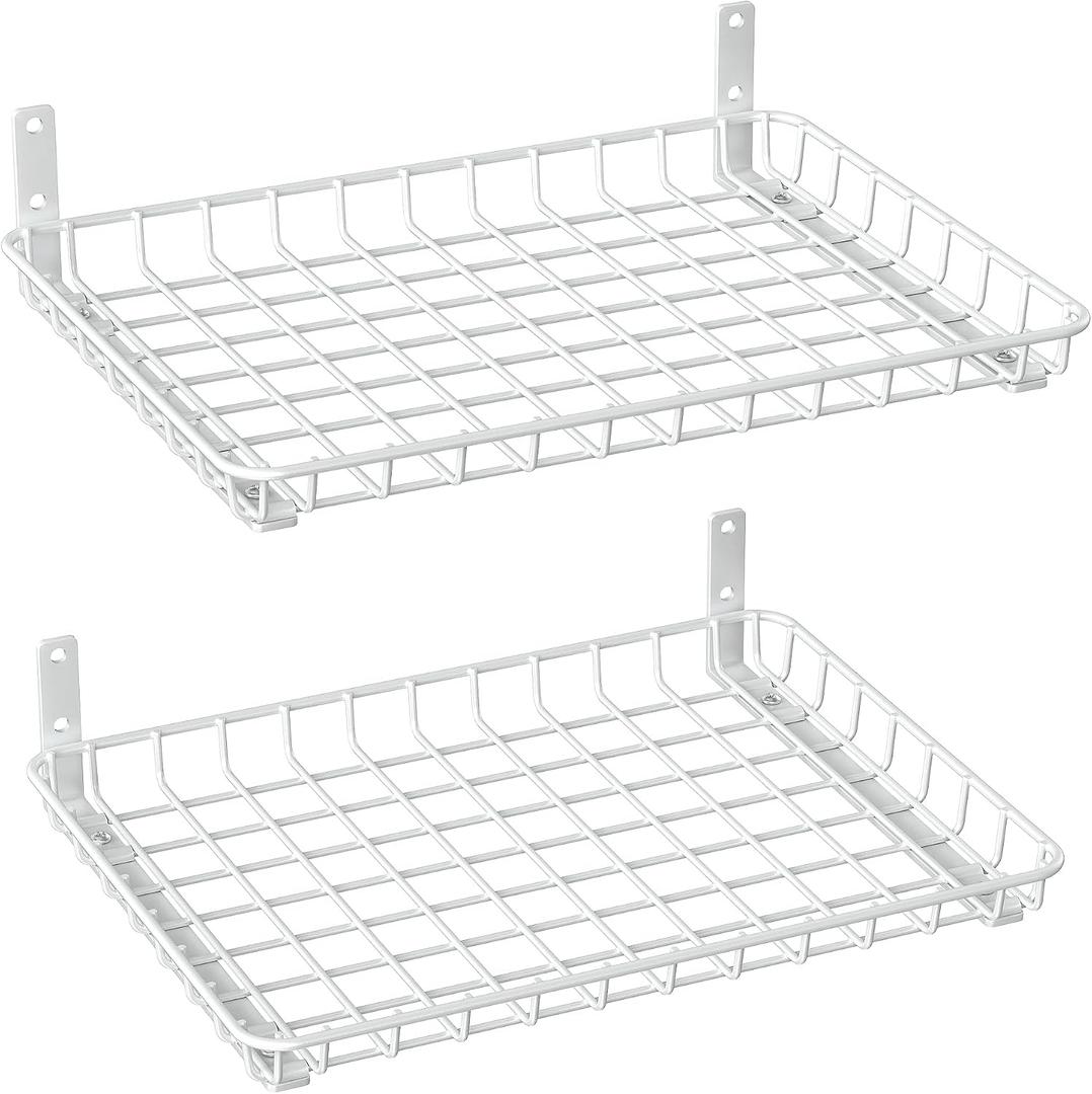 Ultrawall Wall Mounted Storage Shelves, Garage Metal Shelves 18x12 Inch