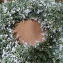 32'' Large Eucalyptus Wreath for Front Door, Porch- Artificial Eucalyptus and Lavender with Babys Breath Flowers Wreath for Home, Farmhouse Wall Decor- Spring, Summer, Fall, All Seasons (White-Green)