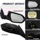Passenger Side Mirror Compatiable With Compatiable With 2021 2022 2023 2024 2025 Hyundai Elantra With Heated Power Glass Turn Signals Blind Spot Manual Folding 8Pins Black